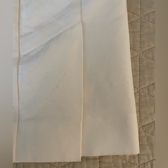 Narciso Rodriguez Made in Italy Cotton & Silk Pencil Skirt in Ivory Size 6 - Picture 3 of 6